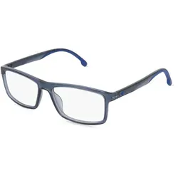 Carrera 8872 Herren-Brille inkl. Gläser Vollrand Quadratisch Kunststoff-Gestell 55/16/145, blau