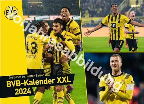 BVB Edition Kalender 2025: Großer Wandkalender. Einzigartiger Fotokalender mit allen Stars von Borussia Dortmund. Wandkalender XXL für Fußballfans. Querformat 68 x 49 cm. (Bundesliga Kalender Heye)