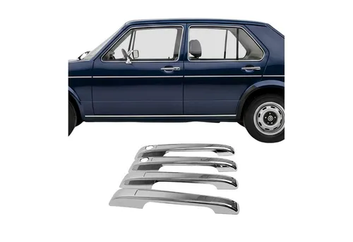 OMAC Zierleisten-Aufkleber Türgriff Blende Türgriff Abdeckung für VW Golf 1974-1983 Chrom ABS, (2tlg), Langlebig,Einfache Reinigung,Einfache Installation,Rostbeständig
