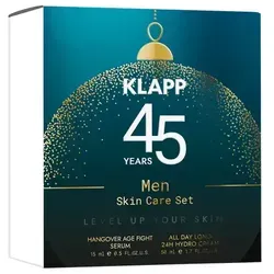 KLAPP Cosmetics Men Skin Care Set - 50 ml + 15 ml - Hautpflegeset für Männer mit Creme und Serum, spendet intensive Feuchtigkeit und erfrischt müde Haut. Ideal für alle Hauttypen.