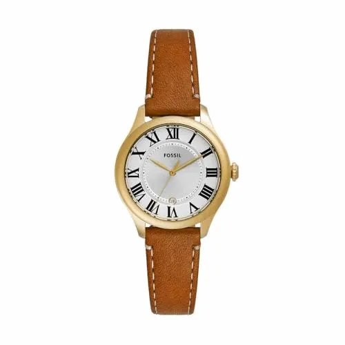 Fossil Damen Analog Quarz Uhr ES5397 in braun von Fossil