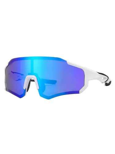 Rockbros Polarisierte Radbrille mit UV400 Schutz, Blau - Leichte und flexible Radbrille mit polarisierten Gläsern für optimalen Sehkomfort und effektiven UV400-Schutz. Ideal für Sportbegeisterte, inklusive Etui für einfache Aufbewahrung.