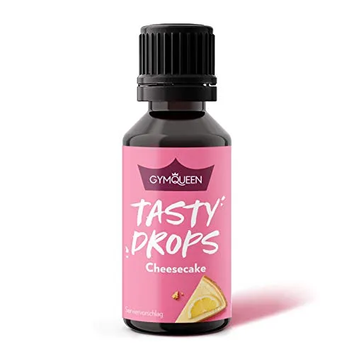 GymQueen Tasty Drops, Käsekuchen, Flavour Drops ohne Kalorien, 30ml