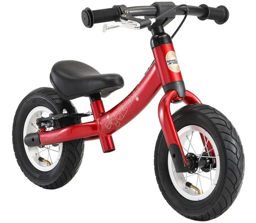 BIKESTAR Kinder Laufrad 10 Zoll - Rot - Kinderfahrzeug für Jungen und Mädchen ab 2-3 Jahren, leicht und stabil, fördert die Balance und gesunde Entwicklung, risikofrei 60 Tage testen!