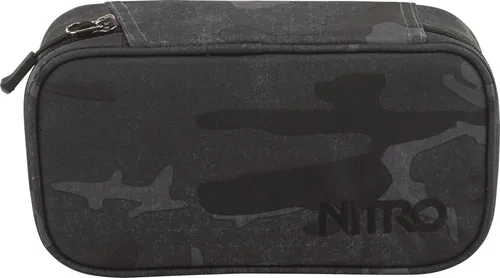 NITRO Ramschmappe Stiftetui Federmappe PENCIL CASE XL FORGED CAMO - Federmäppchen mit großem Stauraum, inkl. Geodreieck und verstecktem Spickerfach – ideal für Schule, Uni und Büro!