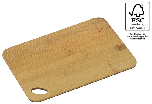 Kesper Schneidebrett - Bambus braun, 21 cm breit mit praktischer Öse zum Aufhängen