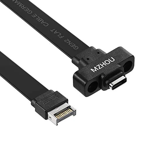 MZHOU USB 3.1 Frontpanel-Header Typ E auf Type-C Verlängerungs,10 Gbit/s | Erweitert den vorderen USB-C-Anschluss, unterstützt 100W-Schnellladung und ist mit allen USB-C-Geräten kompatibel.