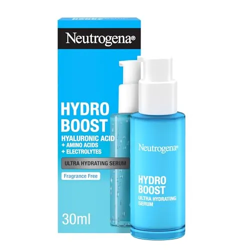 Neutrogena | Hydro Boost Ultra Feuchtigkeitsspendendes Serum (30 ml Pumpflasche), Gesichtspflege mit Hyaluronsäure, Aminosäuren und Elektrolyten – leichtes Serum mit schnell einziehender Wirkung