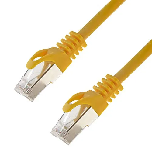 Netzwerkkabel S/FTP PIMF Cat. 7 5,00 Meter gelb Patchkabel Gigabit Ethernet