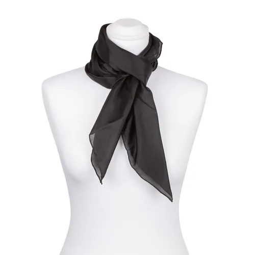 Elegantes Seidentuch Halstuch schwarz 90x90cm - Schals & Tücher, aus hochwertiger Seide, ideal für einen stilvollen Look zu jeder Jahreszeit.