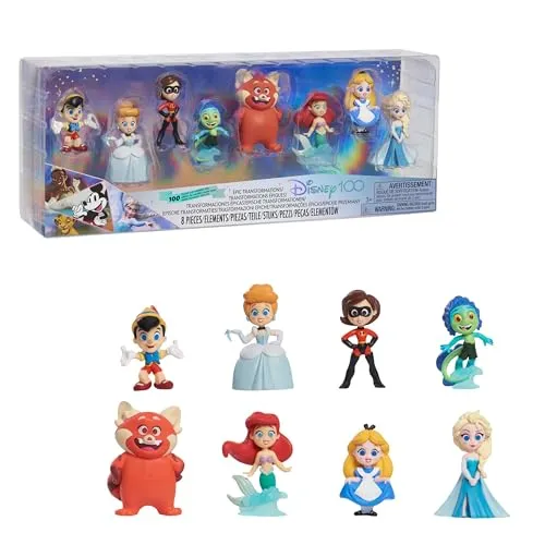 Disney100 Years of Epic Transformations, Limited Edition 8-teiliges Figuren-Set, Kinderspielzeug ab 3 Jahren Just Play