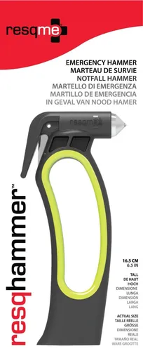 Resqme Notfall Hammer mit Gurt Messer/Schneider - Not Rettungs Auto Werkzeug