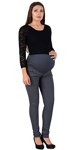 ESRA Schwangerschaftshose Umstandshose Hose für Schwangerschaft Skinny Maternity Hose J530