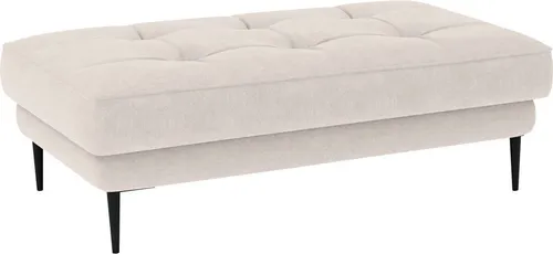 TRENDMANUFAKTUR Hocker Luzi, Polsterhocker, moderner Fußhocker, passend zur Serie, extra hohe Metallfüße, 125 x 42x 72 cm