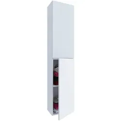 Mid.you Hochschrank VCM Lendas - Hängend in Weiß Hochglanz - Bad-Hochschrank mit 2 Fächern, ideal für platzsparende Aufbewahrung im Badezimmer, modern und stilvoll.
