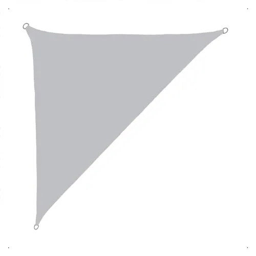 anndora Sonnensegel 4x4x5,65 HDPE hellgrau