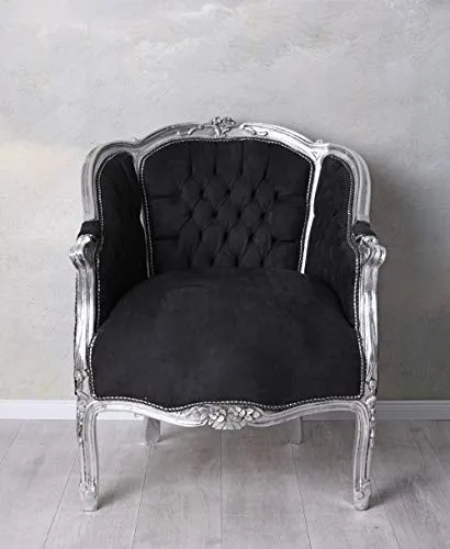 Bibliotheksessel Rokoko Stuhl Barock Sessel Polstersessel Kaminsessel Vintage cat664e02 Palazzo Exklusiv