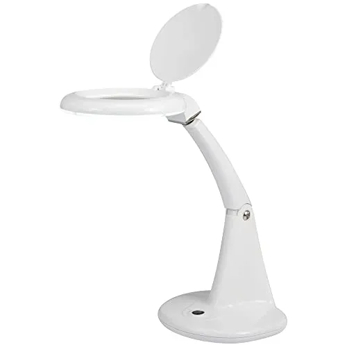 Toolcraft TO-7427307 LED Tisch-LUPENLEUCHTE - Leselupen mit 1.75x und 4x Vergrößerung, langlebig und ideal für präzise Arbeiten, energieeffizient mit SMD 5W LED