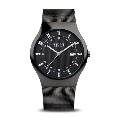 BERING Herren Uhr Solar Movement 14640-222 - Armbanduhr mit Solar-Technologie und kratzfestem Saphirglas, elegant aus schwarzem Edelstahl, 3 ATM wasserdicht - ideal für stilbewusste Herren.