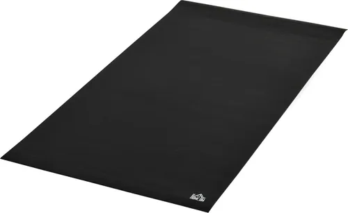 Bodenschutzmatte für Fitnessgeräte rutschfest Fitnessmatte 6 mm Dicke Unterlegmatte Sportmatte Multifunktionsmatte für Yoga Laufband Heimtrainer Yogamatte Bodenmatte 180x90 cm Schwarz