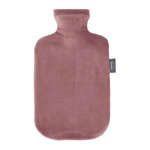 Fashy Wärmflasche 2,0 L mit Flauschbezug, rosa