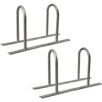 TRUTZHOLM Fahrradständer 2x Fahrradparker – Robuster Anlehnbügel für 8 Fahrräder - Fahrradhinterbauständer aus feuerverzinktem Stahl, bis zu 8 Stellplätze, ideal für Organisation und Schutz Ihrer Fahrräder. Robuste Konstruktion mit einfacher Montage.