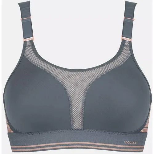 Triumph Damen Triaction Extreme Lite N EX Sports Bra, Grau, 85C - Funktionsunterwäsche, atmungsaktives Material mit feuchtigkeitsregulierenden Zonen und antibakterieller Qualität, ideal für sensible Haut.