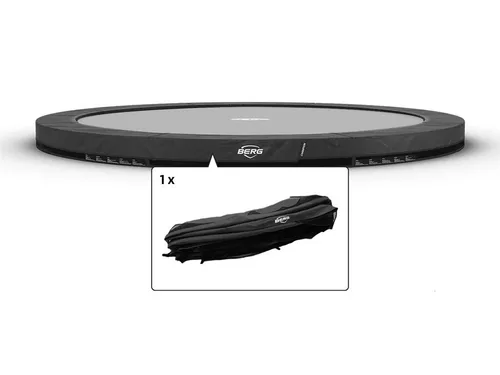 Berg Trampolin-Randabdeckung 430 cm rund grau - Trampolinrandabdeckung für Champion InGround Trampoline, schützt vor Verletzungen und sorgt für mehr Sicherheit beim Springen.
