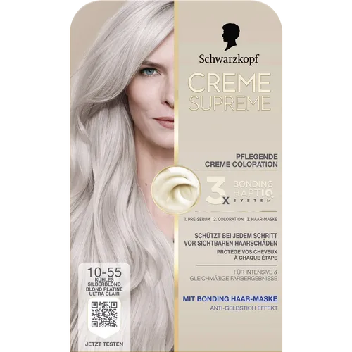 CREME SUPREME Pflegende Creme Coloration 10-55 Platinum Silberblond 4015100893748