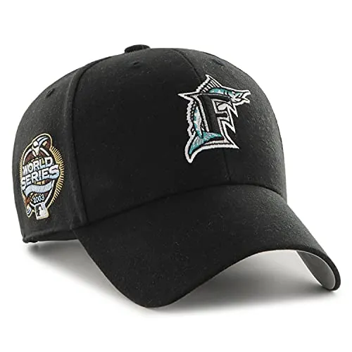 '47 MLB Miami Florida Marlins Baseballcap - Offizielle MLB Lizenzware aus 85% Polyacryl und 15% Wolle, individuell größenverstellbar - perfekt für Baseball-Fans!