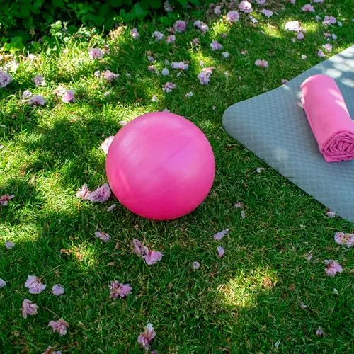 TRIXES Rosa Pilates-Übung, Kräftigungsball, PVC, Yoga-Workout-Gymnastik-Übungshilfe, Gymnastikball, Pilates-Ball, Fitnessstudio-Zubehör, Trainingsgeräte