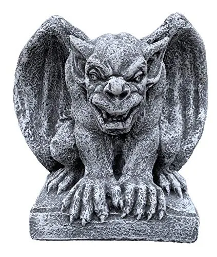 Steinfigur hockender Gargoyle Torwächter frostfest wetterfest Steinguss