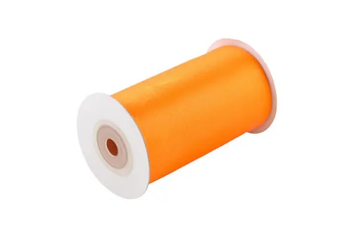 Creativery Satinband, Satinband 100mm x 10m Rolle Orange