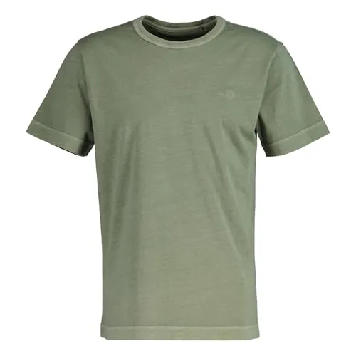 Gant Herren T-Shirt Sunfaded - Ausgewaschenes Kurzarm Rundhals T-Shirt in Grün 3XL - T-Shirts für Herren mit hohem Baumwollanteil für ein angenehmes Tragegefühl und lässigen Look.