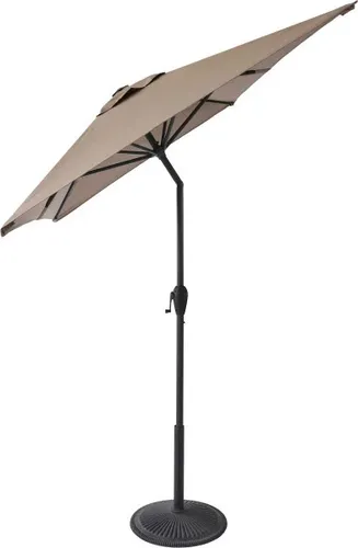 Primaster Sonnenschirm Florenz taupe 140 x 210 cm - Eleganter Primaster Sonnenschirm Florenz in taupe, ideal für Garten und Terrasse. Mit praktischer Handkurbel für einfachen Auf- und Abbau, bietet er optimalen Schatten und ist ein stilvoller Blickfang.
