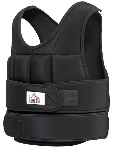 HOMCOM Gewichtsweste 10 KG – Verstellbare Trainingsweste für Damen und Herren