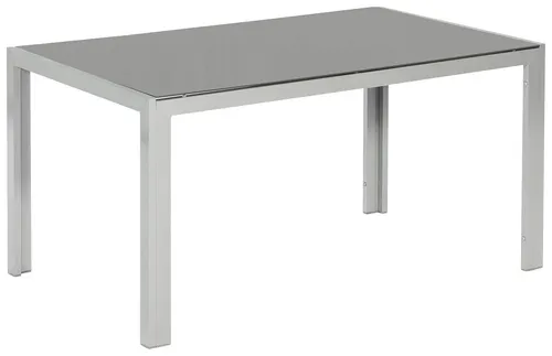 Merxx Gartentisch 150x90cm - Moderner Gartentisch mit pulverbeschichtetem Aluminiumgestell und Sicherheitsglasplatte, ideal für bis zu sechs Personen und perfekt kombinierbar.