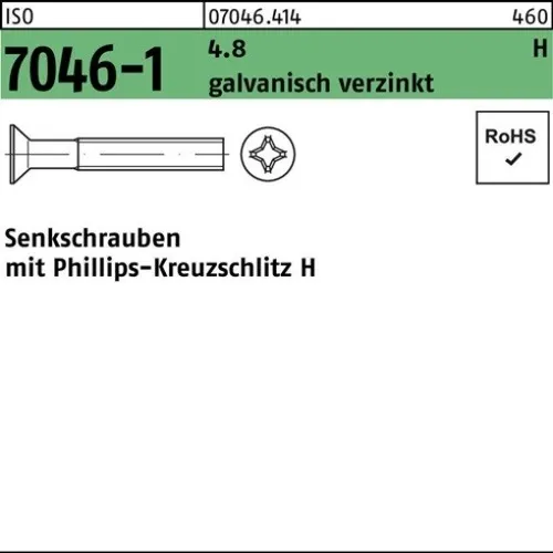 200er PACK(Stk)  007046041049030016 Senkschraube ISO 7046-1 m.Kreuzschlitz-PH M