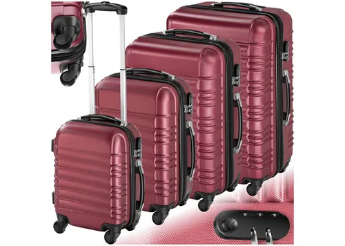 tectake® Hartschalenkoffer-Set 4-teilig