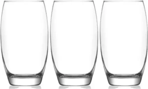 LAV Empire Wassergläser – 3er Set, 510 ml, transparent, modernes Design