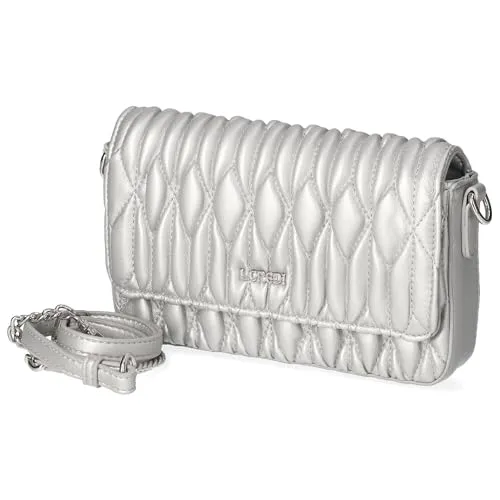 Umhängetasche Lisa in Silber/Platin - Stilvolle Umhängetasche Lisa, ideal für jeden Anlass und mit elegantem Design für einen modernen Look.