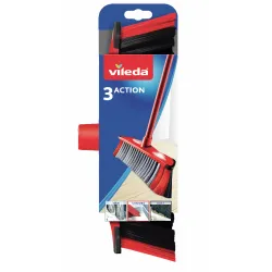 Vileda GmbH Vileda 3Action Besenkopf, Innovativer Besen zum gründlichen Kehren ohne Aufwirbeln, 1 Packung = 1 Stück 160992