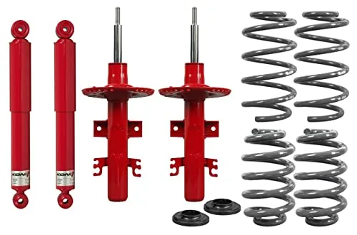 Höherlegungsfahrwerk + 40 mm für VW T5 & T6 - Tieferlegungsfedern für VW T5 (2003-2015) & T6 (2015-2019), mit TÜV-Teilegutachten, inklusive Koni Stoßdämpfer für optimale Fahrdynamik und erhöhte Geländegängigkeit.