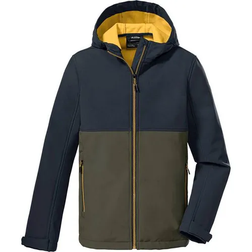 killtec Jungen Softshell Jacke KOW 203 BYS, dunkelnavy - Wanderjacke für Kids mit 10.000 mm Wassersäule, wasserabweisend und PFC-frei – ideal für umweltbewusste Abenteuer!