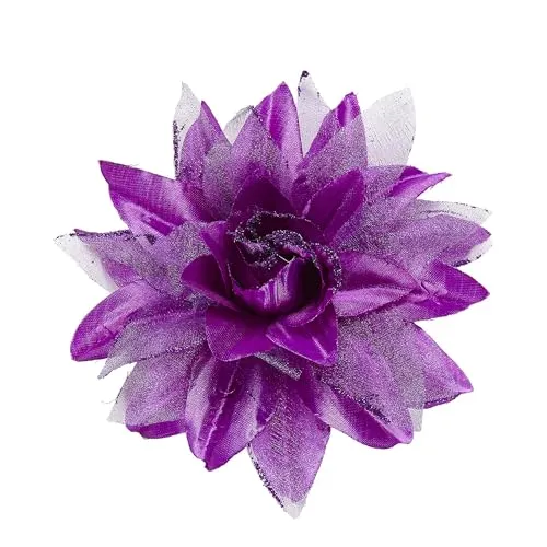 W WIDMANN MILANO Party Fashion 04128 - Haarspange mit Rose und Glitter, Lila, Haarclip, Haarschmuck, Every Night Party Fashion, Karneval, Mottoparty