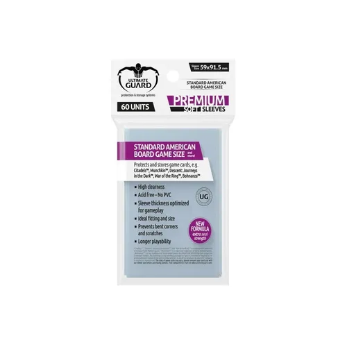 Ultimate Guard Spiel UGD010279 - Premium 60 Kartenhüllen, schützend und ideal für Sammler ab 8 Jahren