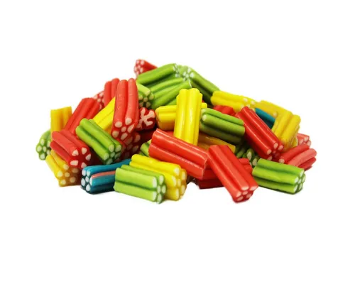 Fruchtgummi Bären & Co. Süßigkeit, Fruchtgummi Kolbenfrüchte gefüllt mit Weichkaramell Halal 175g