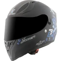 Bogotto H128 Fiori Helm, schwarz-blau, Größe XS für Frauen in blau von Bogotto