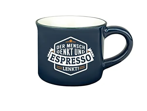 Persönliche Espresso Tasse - Der Mensch denkt |Steinzeug|50ml|