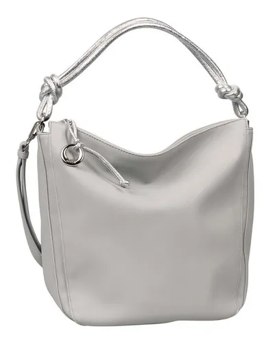 Gabor bags Laria Damen Hobo Bag - Modische Schultertasche in Grau - Damen-Schultertasche mit Reißverschluss, 1 abnehmbarer Schulterriemen und modischen Knotendetails - ideal für jeden Anlass.